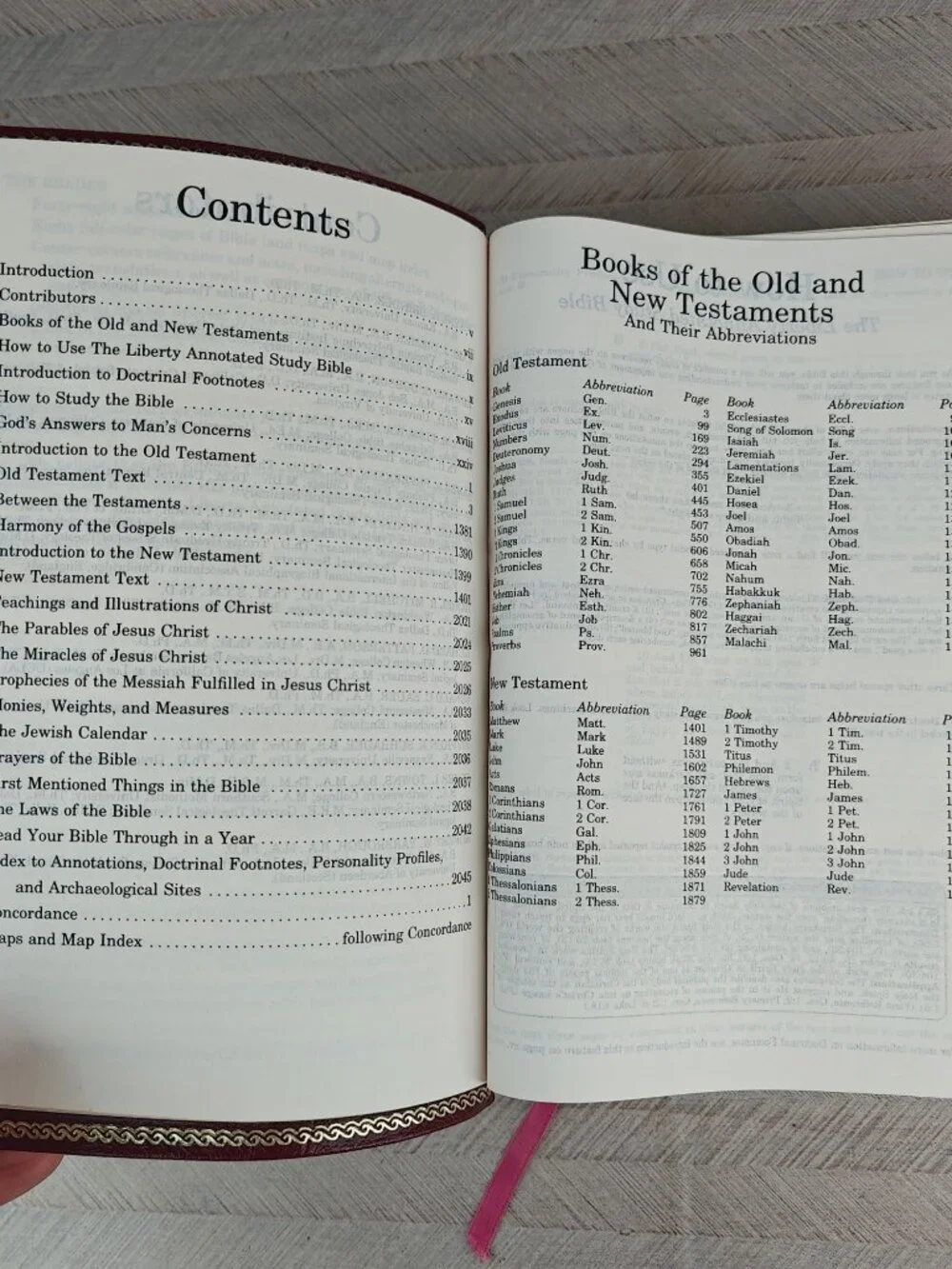 The Liberty Annotated Study Bible KJV 1988 Genuine Leather Old Time Gospel Hour